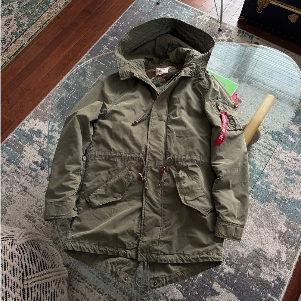Alpha Industries Men's M-65 Fishtail Parka Jacket Green
